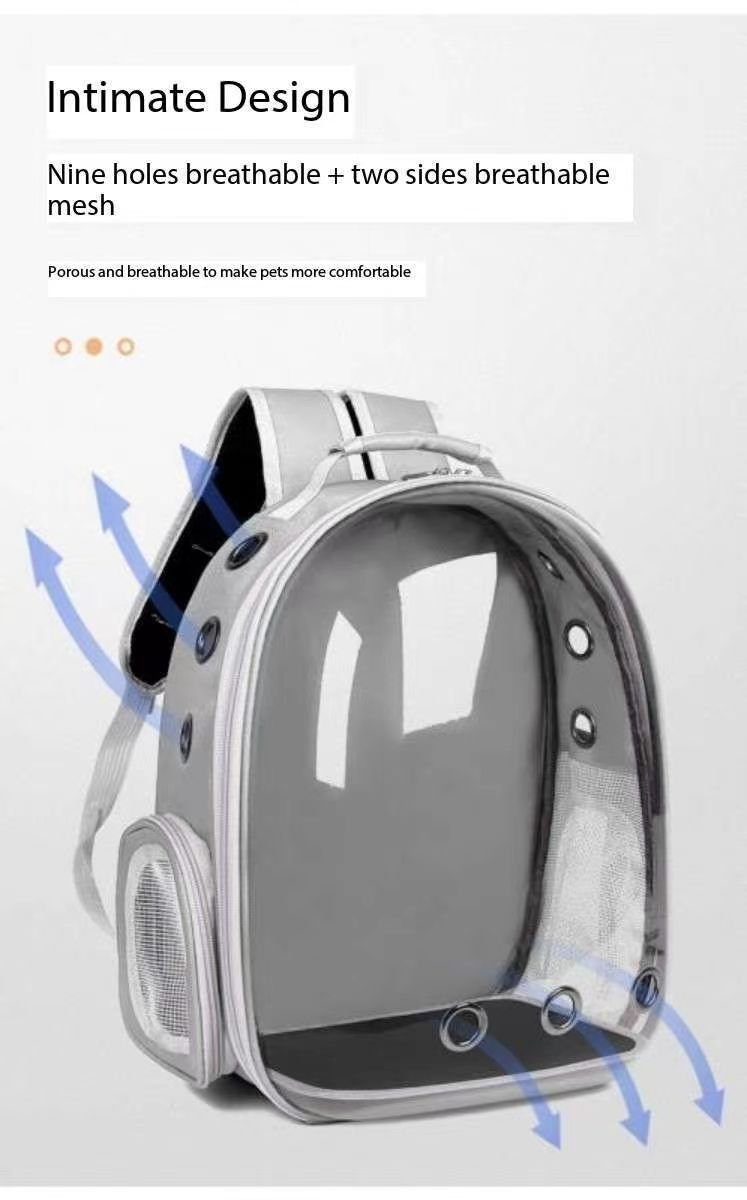 Katzentasche, tragbare Tasche, atmungsaktiver Schulterrucksack für Haustiere, große Kapazität, Katzenschultasche, Katzenkäfig, Raumkapsel, Katzenbedarf_voghion.com