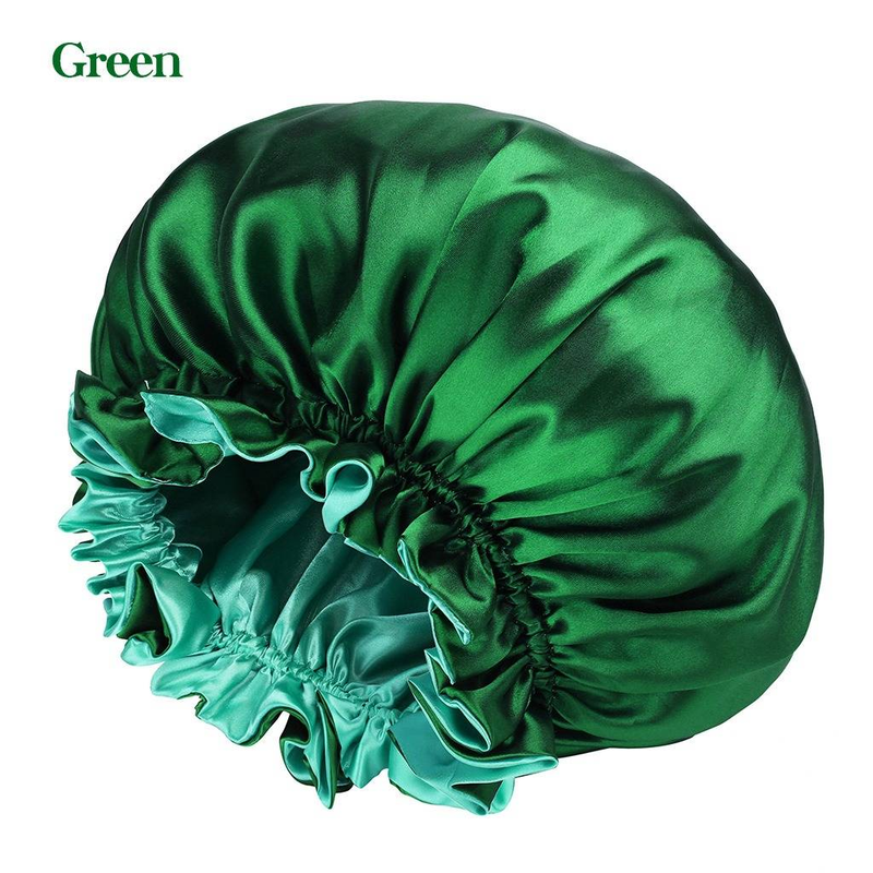 Neue feste Frauen Satin Bonnet Fashion Stain Seidige große Motorhaube für Lady Sleep Cap Headwrap Hut Haar Wrap Zubehör Großhandel_voghion.com