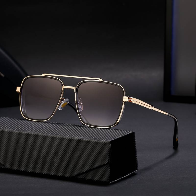 2025 New European And American Box Sunglasses Men's Retro Punk Wind Sun Protection Sunglasses_voghion.com