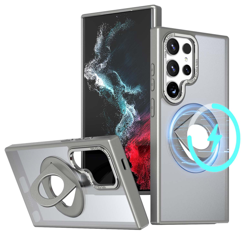 360° Rotating Magnetic Ring Case For Samsung Galaxy S24 Ultra - Pivot Stand With Triple Shockproof Protection Anti-Slip Grip Cover_voghion.com