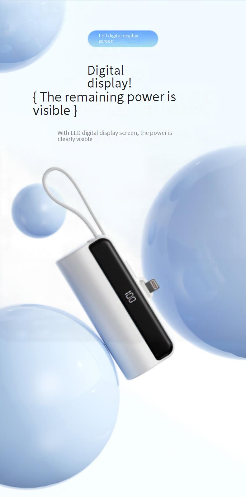 Mobilo tālruņu aksesuāri Jauns kapsulas mini portatīvais barošanas bloks Dāvanu mobilajam tālrunim Avārijas mobilais barošanas bloks_voghion.com