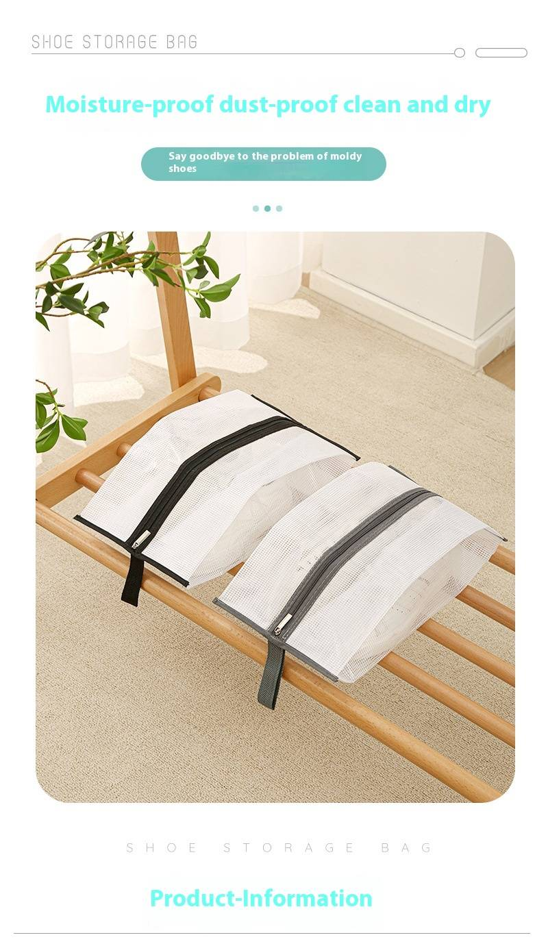 Shoe Storage Bags Set - Waterproof & Dustproof Boot/Closet Organizers With Mesh Panels (Breathable, Multi-Size For Seasonal Shoe Protection)_voghion.com