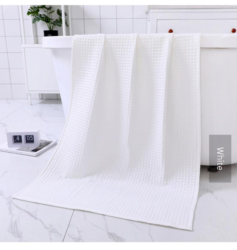 Japanse wafelgeweven katoenen badhanddoek - ultra-absorberend en snel drogend (lichtgewicht honingraatontwerp voor volwassenen)_voghion.com