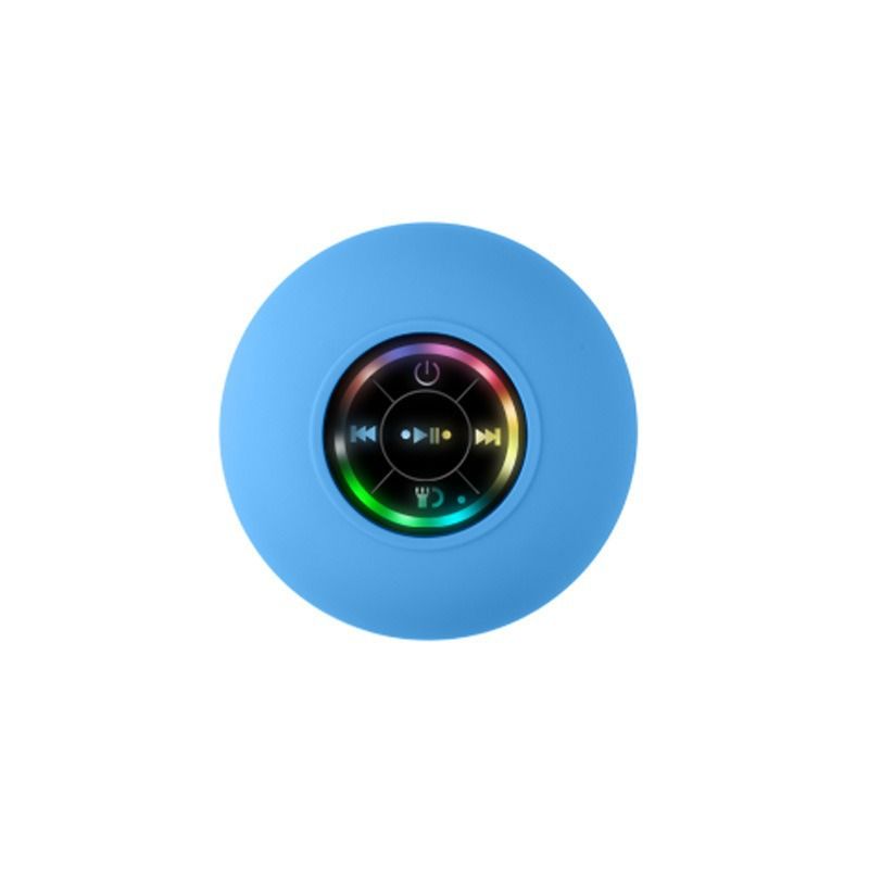 Bathroom Waterproof Bluetooth Speaker With Large Suction Cup, LED Light Emitting Subwoofer, Bluetooth Portable Small Speaker, New Model_voghion.com