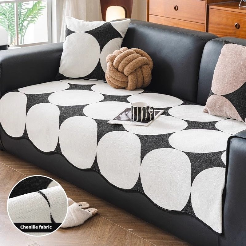 French-Style Floral Sofa Cushion Cover – Plush Chenille & Fuzzy Yarn For Sectional Couches (Non-Slip, Multi-Size)_voghion.com