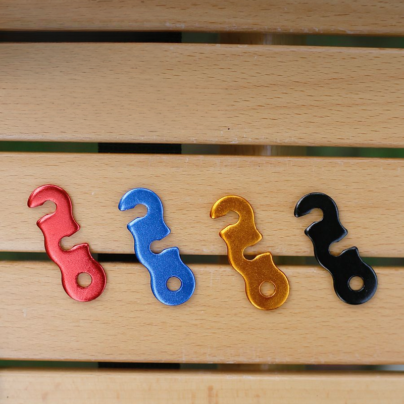 Outdoor Camping Aluminum Alloy Umbrella Pull Accessories S-Type Wind Three-Eye Opening Rope Buckle Non-Deformable_voghion.com