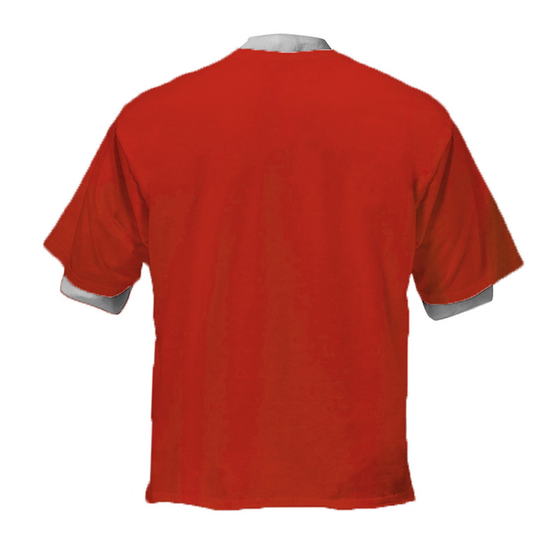 Fitness Tempo libero Manica corta GYM T-shirt alla moda Sport americani Top in cotone Girocollo Camicia inferiore allentata taglie forti_voghion.com