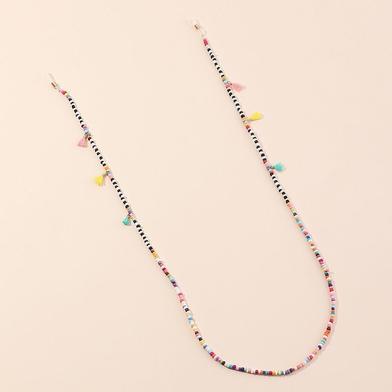 Glasses Bohemian Style Colorful Bead Mask Chain Fashion Non-Slip Tassel Accessories_voghion.com