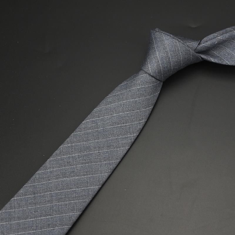 Cravatta da uomo formale, professionale, da 7,5 cm, a quadri grigi, a righe blu, basic, versatile, casual per studenti_voghion.com