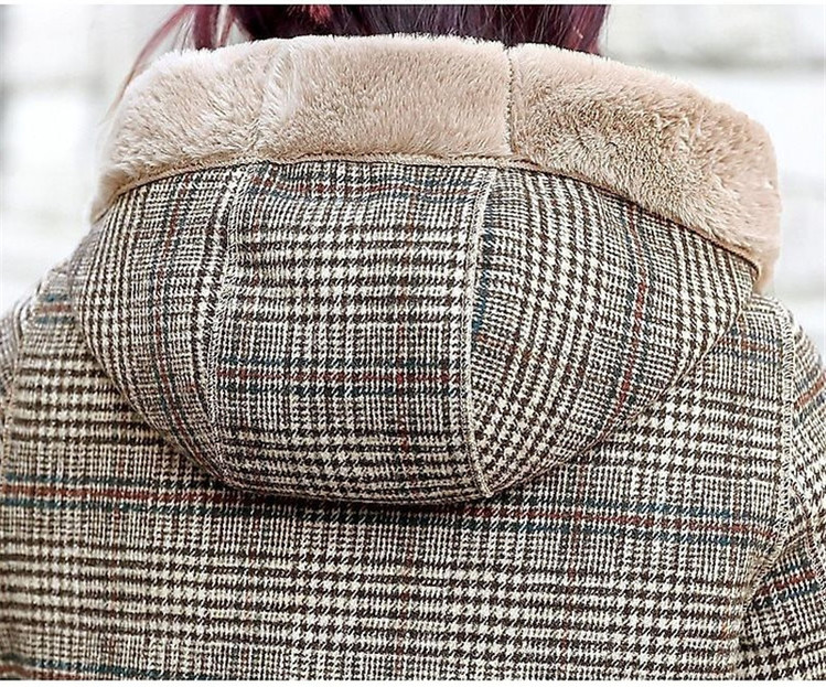 Herbst Winter Wolle Mantel Frauen Plaid Schafe Scher Leder Pelz Mid Lange Mäntel Plus Veet Starke Mit Kapuze Warme Wolle Dame mantel_voghion.com