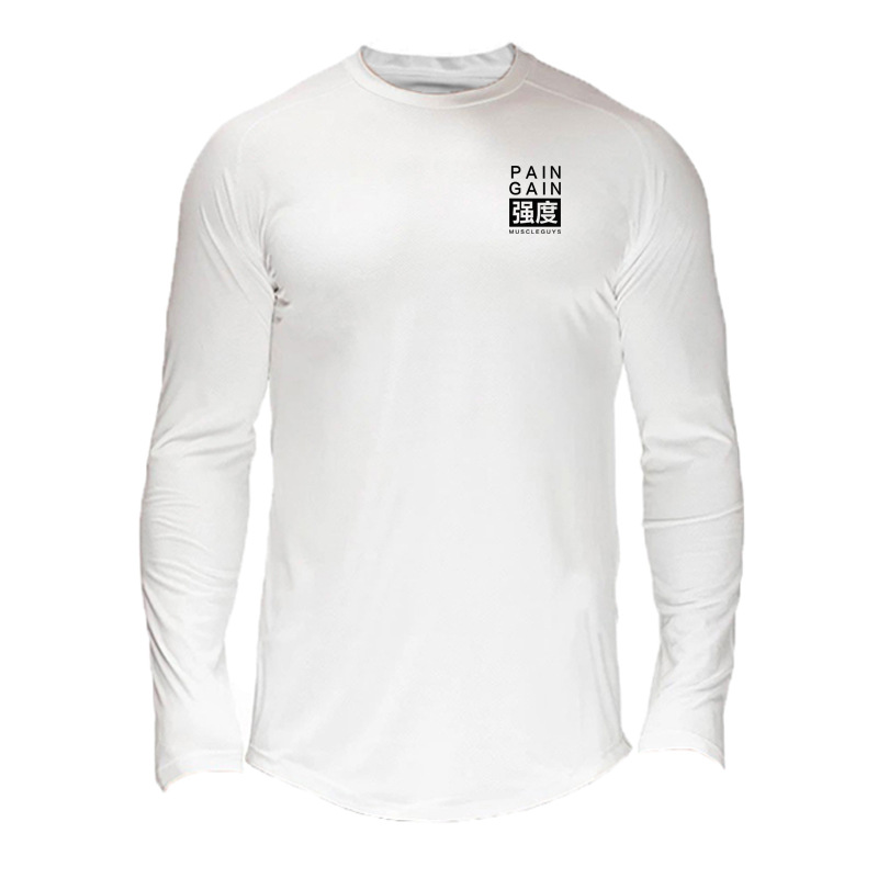 Fitness suit men's autumn and winter tight fitting clothes, quick drying long sleeved T-shirt, running basketball sports_voghion.com