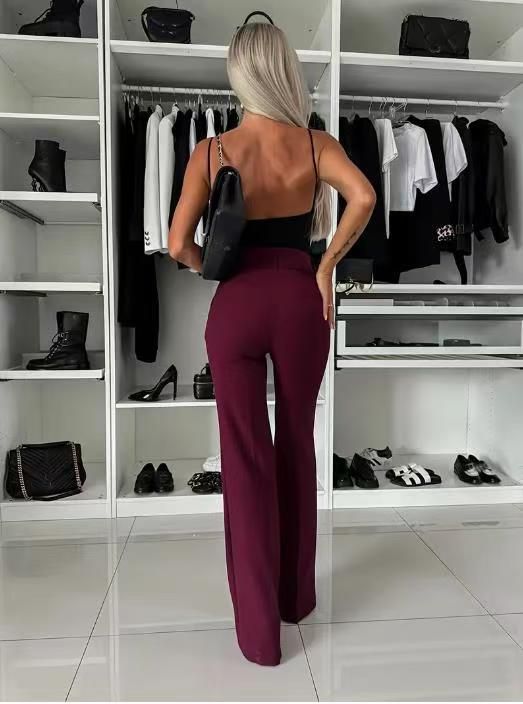 Abiti da donna alla moda, temperamento casual, abiti a gamba larga slim, abiti a due pezzi_voghion.com
