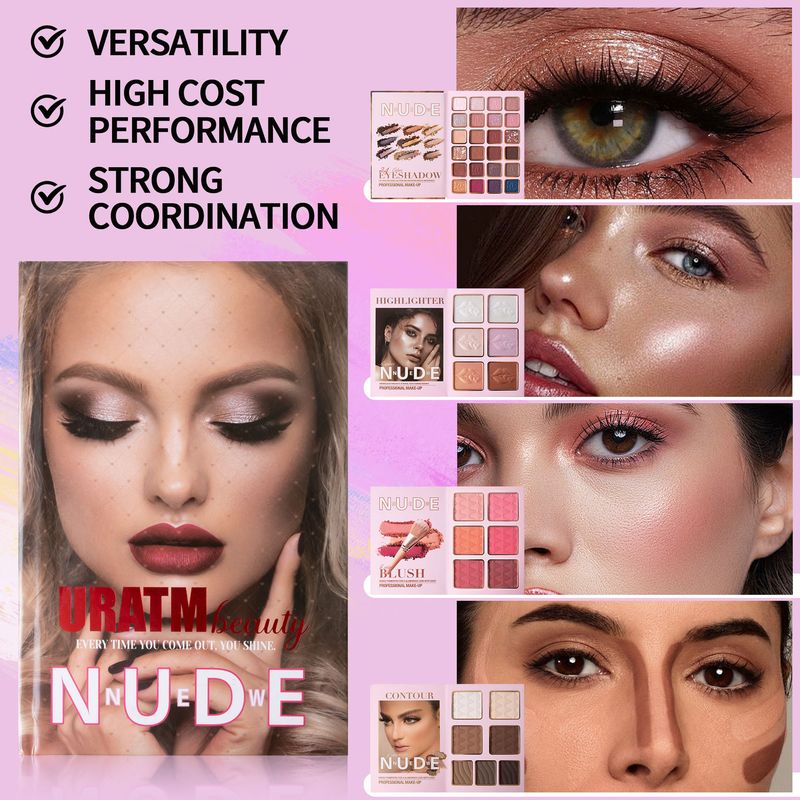 Makeup Sets 43 Color Makeup Palette, Four Layer Flip Book Style Eyeshadow Palette, Matte Pearlescent Blush, Contour And Highlight All In One_voghion.com