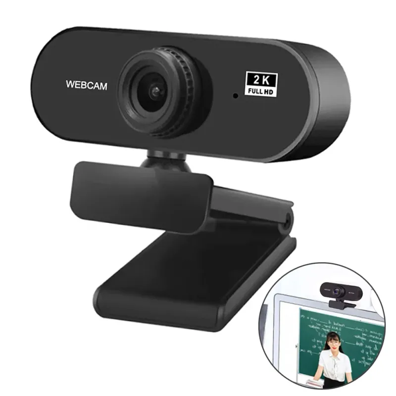 4K Microphone For Computer 2K Mini Webcam PC Laptops Live Streaming FHD 1080P Webcam For Work Meetings With Microphone_voghion.com
