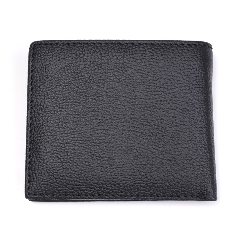 100% äkta läder herrplånbok nytt märkesväska för män svart brun bifold RFID-blockerande läderplånbok myntficka_voghion.com
