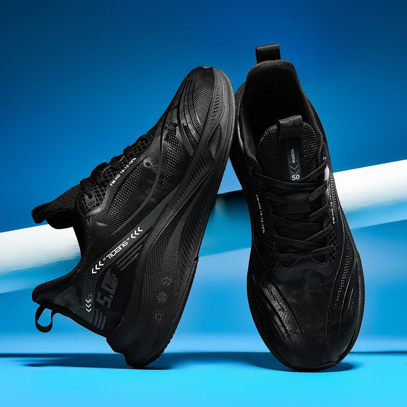 Zapatillas de piel extragrandes para otoño e invierno para hombre, amortiguación de placa de carbono para estudiantes, zapatillas deportivas de prueba._voghion.com