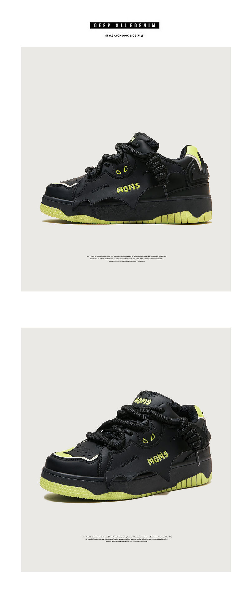 Designer China-Chic Batman Bread Hochhausschuhe mit dicker Sohle für Männer und Frauen_voghion.com