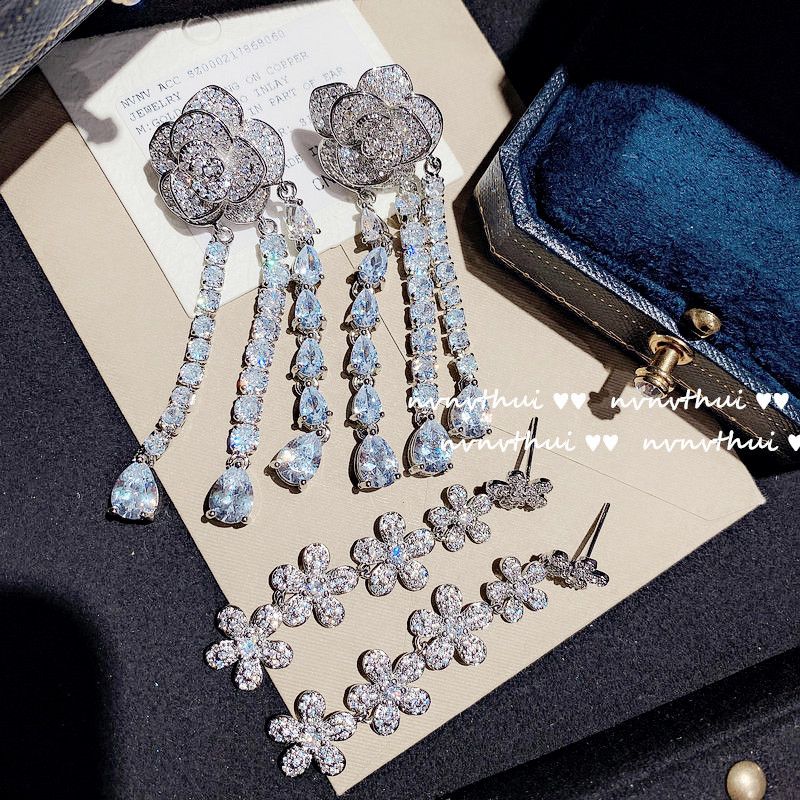 Women's accessories Temperament Jewelry set Diamond double necklace set_voghion.com