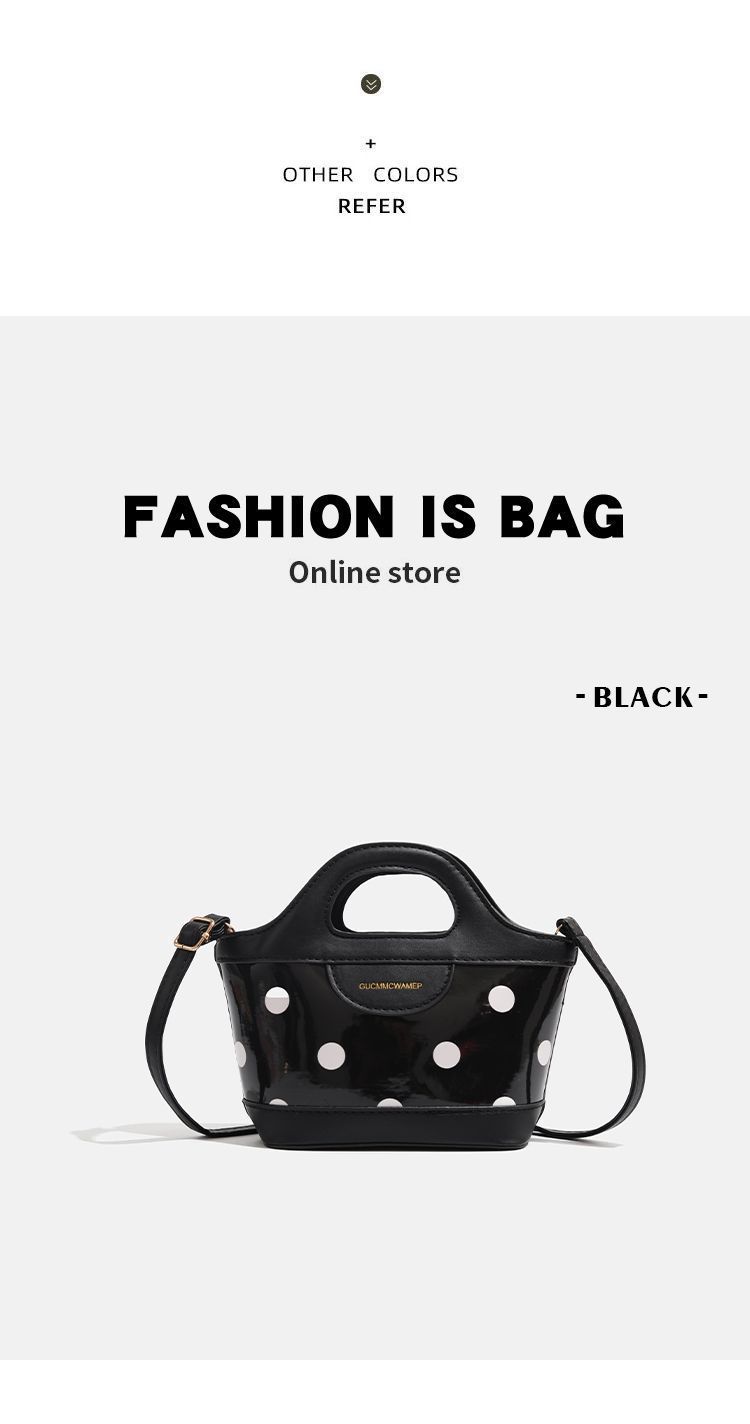 CHARHP&KEJNT2024 new high-end fashion polka dot crossbody bag handbag versatile vegetable basket_voghion.com
