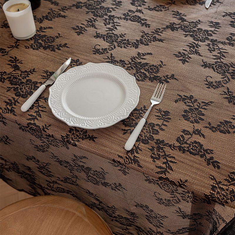 Lace Tassel Tablecloth Household Rectangular Tablecloth Decoration_voghion.com
