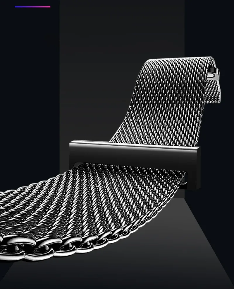 Cinturino Milanese Loop da 22 mm e 20 mm per Samsung Galaxy Watch 7, 6, 5, 4, 44 mm e 40 mm, cinturino magnetico Huawei Classic Active 2._voghion.com