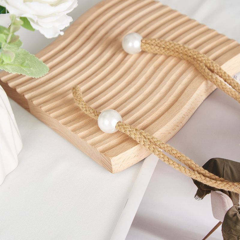 Curtain Tiebacks – Boho Pearl/Floral Tiebacks For Drapes, Modern Window Decor, Adjustable Rope Holders (Set Of 2) – Farmhouse Home Accessories_voghion.com