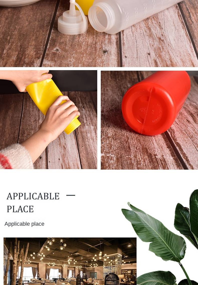 Plastic Saladedressing Dispenser voor Sauzen & Kruiden - Pers Type Smaakstof Fles voor Koken & Maaltijdvoorbereiding_voghion.com