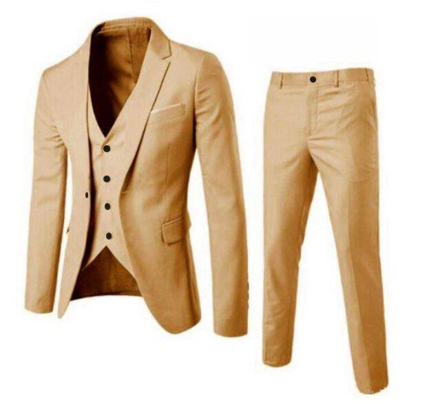 Terno masculino de três peças, estilo coreano, moda empresarial, profissional, formal, vestido de noiva, terno casual britânico_voghion.com
