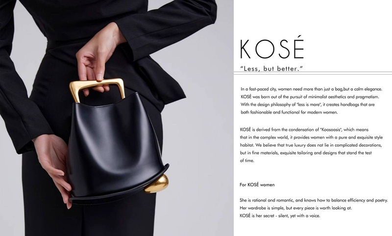 KOSE High-grade First-layer Cowhide Bucket Bag New Genuine Leather Women's Bag Tassel Niche Drawstring Shoulder Messenger Bag_voghion.com