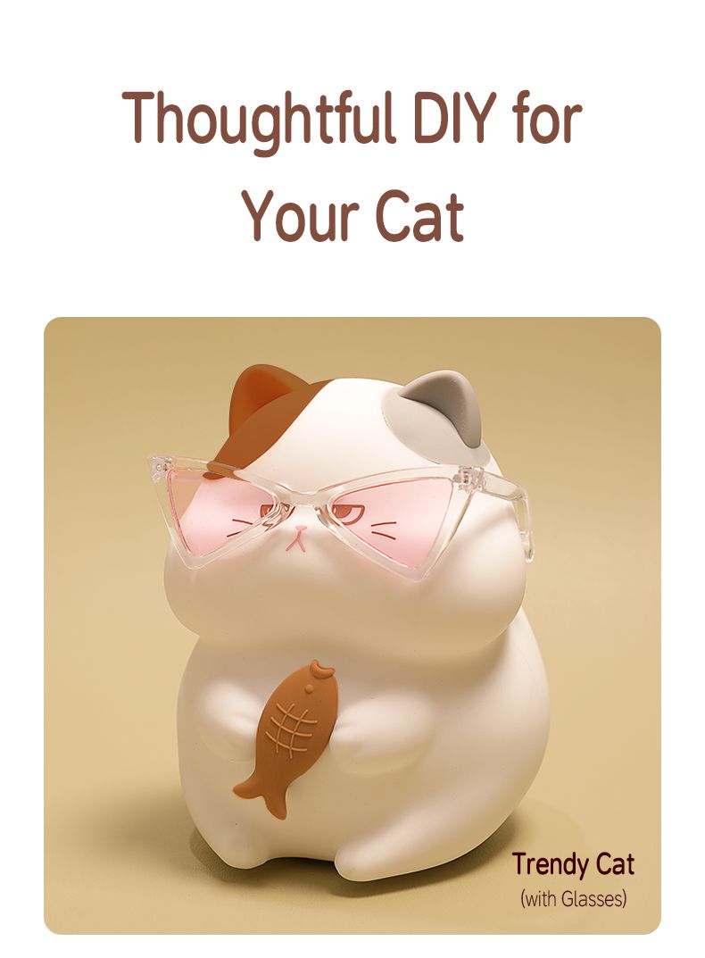Luce notturna a forma di gatto goloso, ricaricabile, colorata, per l'alimentazione sul comodino, regalo di compleanno per bambini._voghion.com
