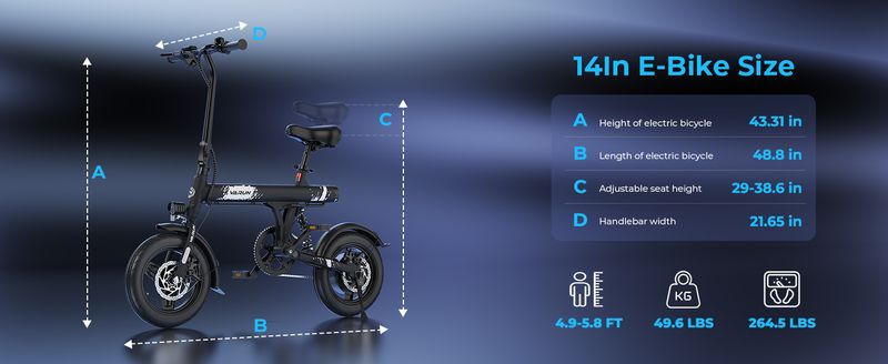 VARUN C14-1 Mini Commuter City Ebike With Rear Shock Suspension, 250W, 36V 7.8Ah Battery_voghion.com