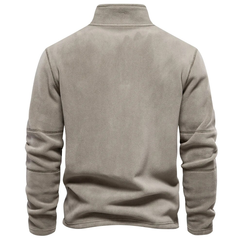 AIOPESONHerren Verdicken Warme Fleece Sweatshirt Jacke Viertel Zipper Mock Neck Pullover herren Sweatshirt Softshell Herren Jacke_voghion.com