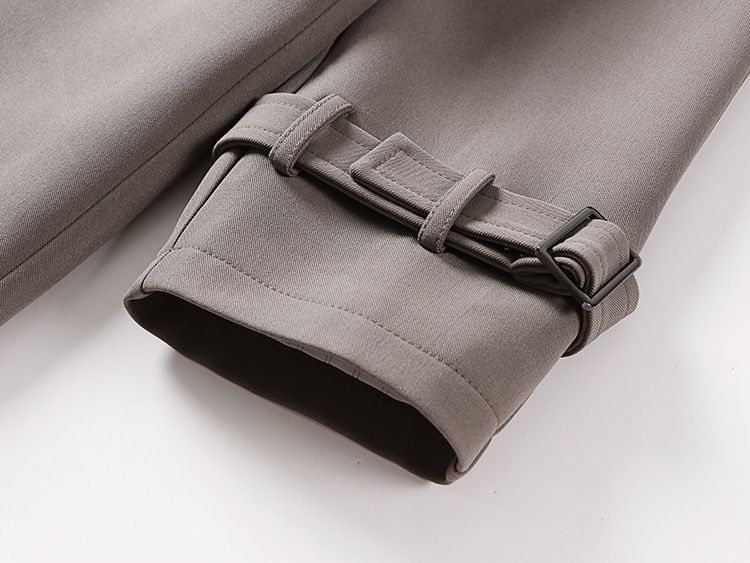 Men's Clothing style lapel long large size loose jacket men's windbreaker men's style high end sense of cool knee length shoulder pad coat_voghion.com