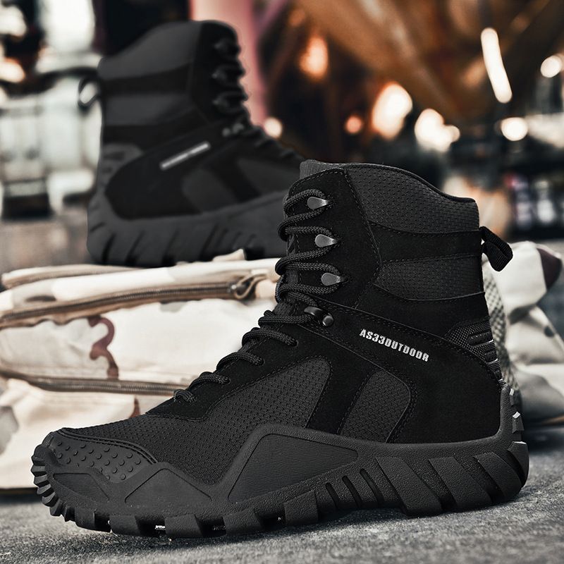 Bottes tactiques pour hommes pour la randonnée et l'entraînement en plein air - Bottes militaires légères, durables et respirantes avec semelle antidérapante - Tailles 39-47_voghion.com