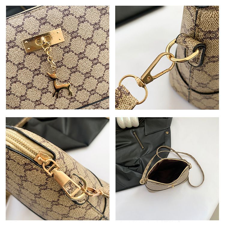 Borsa a tracolla monospalla con texture da donna, modello Advanced Deer Hanging, modello 2024, nuova moda_voghion.com