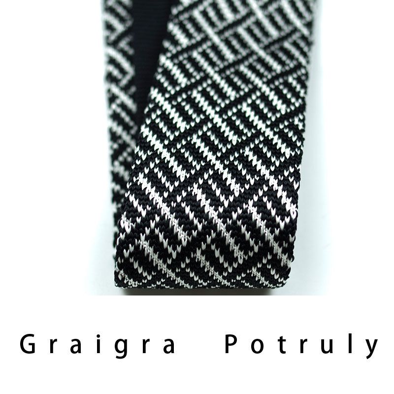 Men's Ties & Handkerchiefs style ethnic style coffee color yellow gray dark green width 6CM men's knitted tie_voghion.com