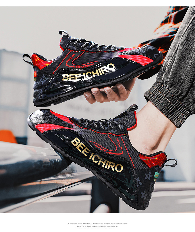 Best-selling Live Broadcast Men's Shoes Color-blocking Bag-soled Shoes inner heightened mesh surface casual shoes autumn and winter youth shoes_voghion.com