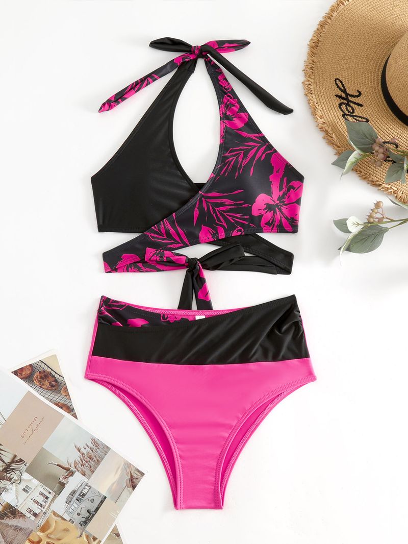 Dames sexy split cross bikini badpak bikini badpak dames _voghion.com