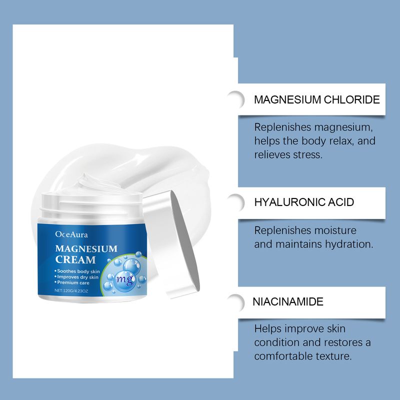 Crema nutriente e confortevole per la pelle al magnesio OceAura, idratante e ristoratrice per la notte_voghion.com