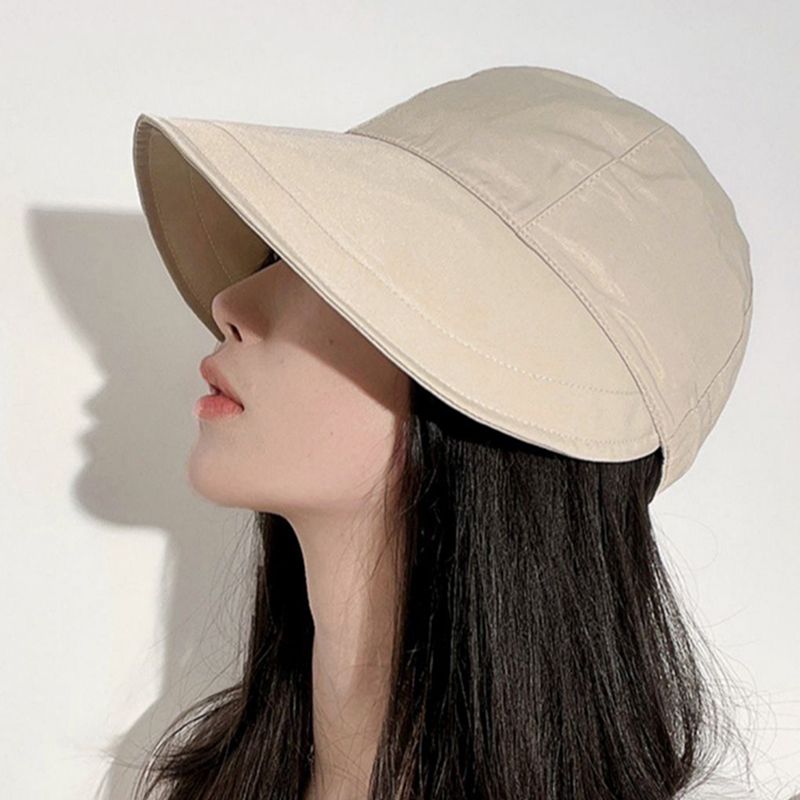 Fisherman Cap Hat Washed Cowboy Portable Wide Brim Sun Protection Hats Summer Quick-drying Visors Adjustable Drawstring_voghion.com