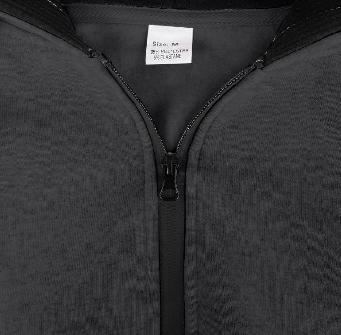 Men's Solid Color Fleece Hoodie & Jogger Set, Plush Lined Zip-Up Jacket With Matching Pants, Winter Loungewear_voghion.com