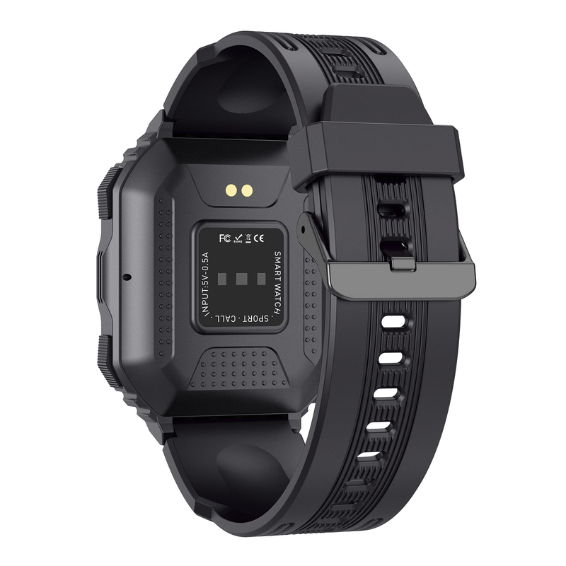 KR06 Waterproof Pedometer Sport Smart Watch, Support Heart Rate / Blood Pressure Monitoring / BT Calling(Black)_voghion.com