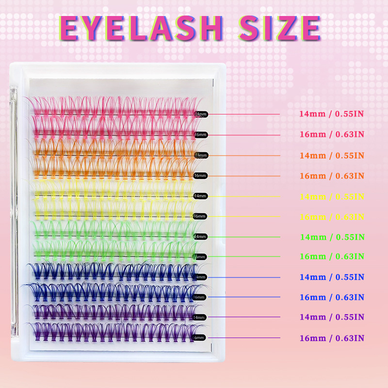 Cosmetics Cluster Eyelashes Reusable Individual Eyelashes Fluffy Style Lash Clusters DIY Eyelash Extensions Soft Comfortable Lash Bond Seal Tweezers_voghion.com