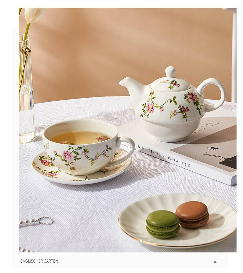 Ensemble créatif de tasses à café et soucoupes en céramique, bouilloire mère-enfant, théière, tasse à thé, assiette à Dessert, service à thé unique de l'après-midi_voghion.com