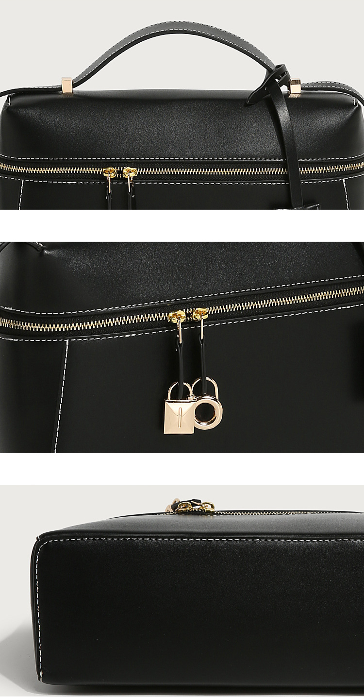 Sac à bandoulière rétro pour femme, niche portable, sac à lunch LP de même style, mode de haute qualité, simple et polyvalent_voghion.com