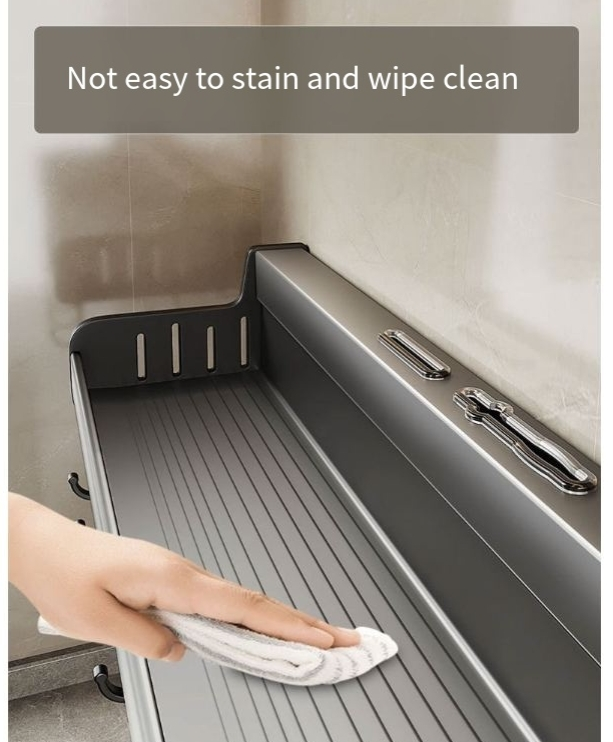 Keittiön säilytysteline Monikäyttöinen rei'ittämätön seinään kiinnitettävä maustepuikot Veitsenpidiketarvikkeet Daquan Kitchen Säilytysteline_voghion.com