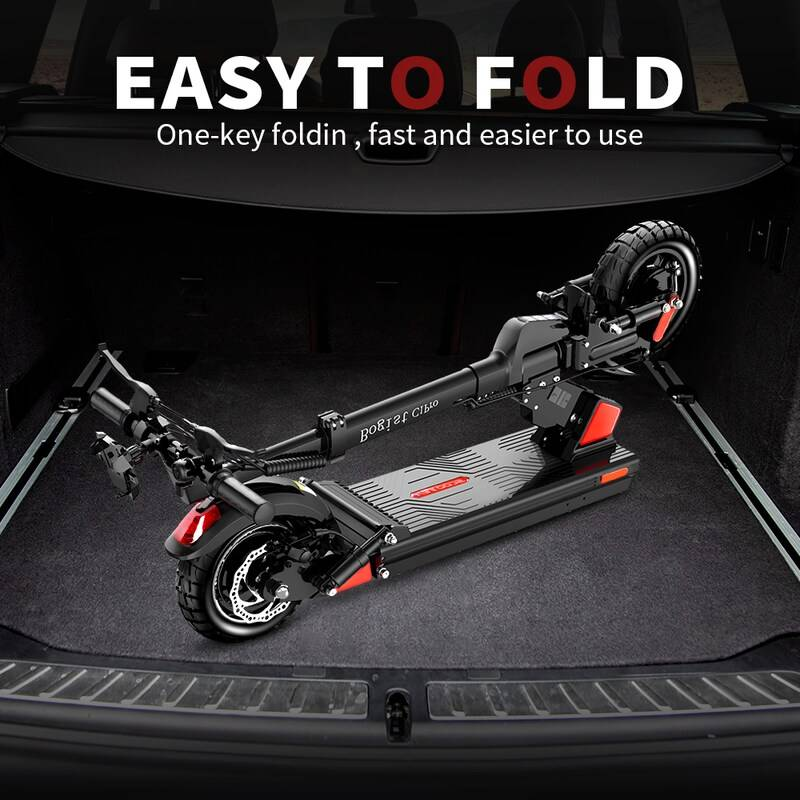 BOGIST C1 Pro 500W 10'' elektrisk scooter med 48V 13AH-40KM eller 20AH-70KM, aftageligt sæde, Triple Shockproof System, taske, lås og smartphoneholder_voghion.com