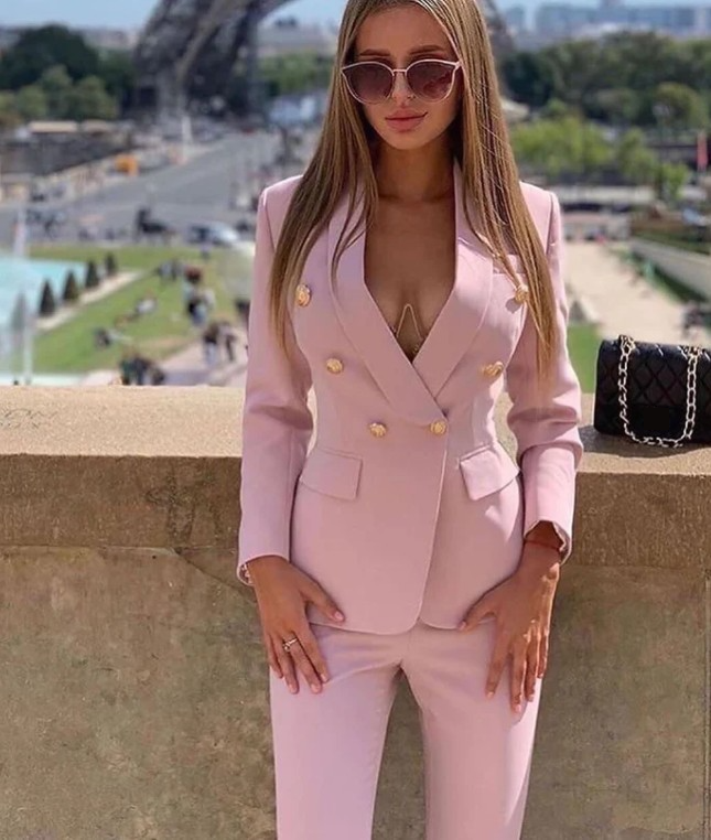 Women's Casual Suit Set 2025 Autumn New Daily Slim Button Design Top And Long Pants Elegant Fashion Set Temperament Commuting_voghion.com