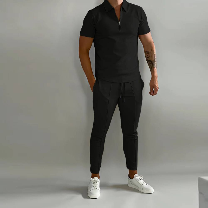 Summer 2025 Fashion European American Style Tracksuits Men's Fashion Youth Leisure Sports Set S-3XL_voghion.com