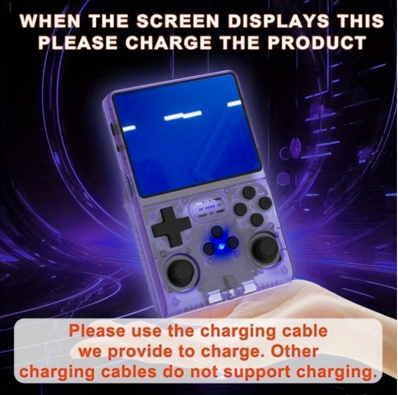 R36S Handheld-Spielkonsole | Unterstützung für Retro- und moderne Spiele, 5-Zoll-HD und 10-Stunden-Akku | Tragbares Design für unterwegs und zum Spielen zu Hause_voghion.com